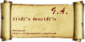 Illés Arszlán névjegykártya